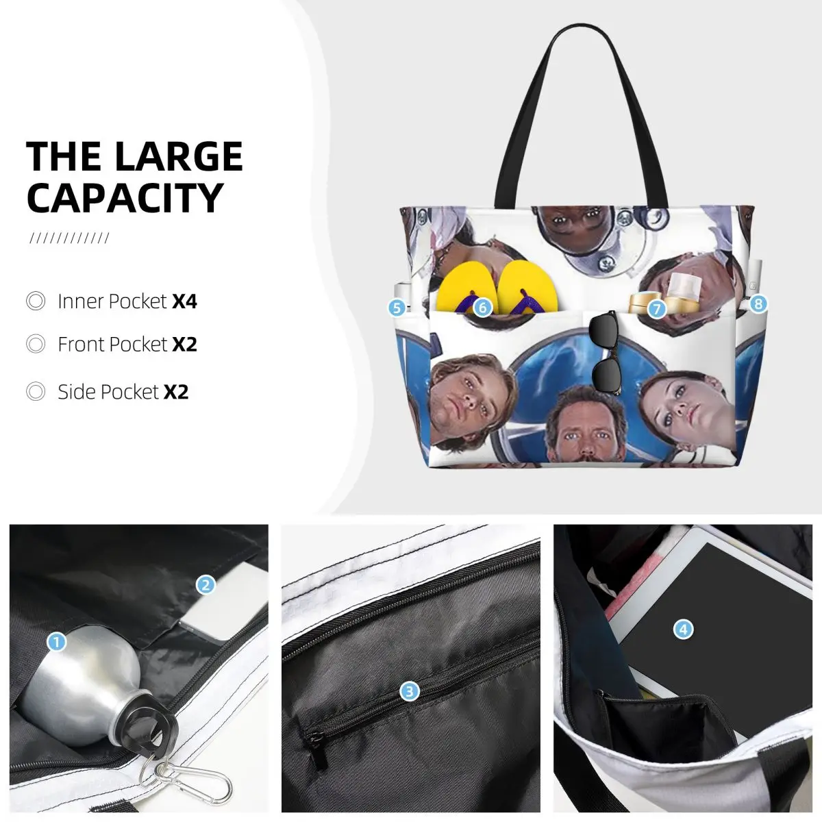 House MD TV Show Beach Tote Ba - Yoga Fitness Tva 评论和价格