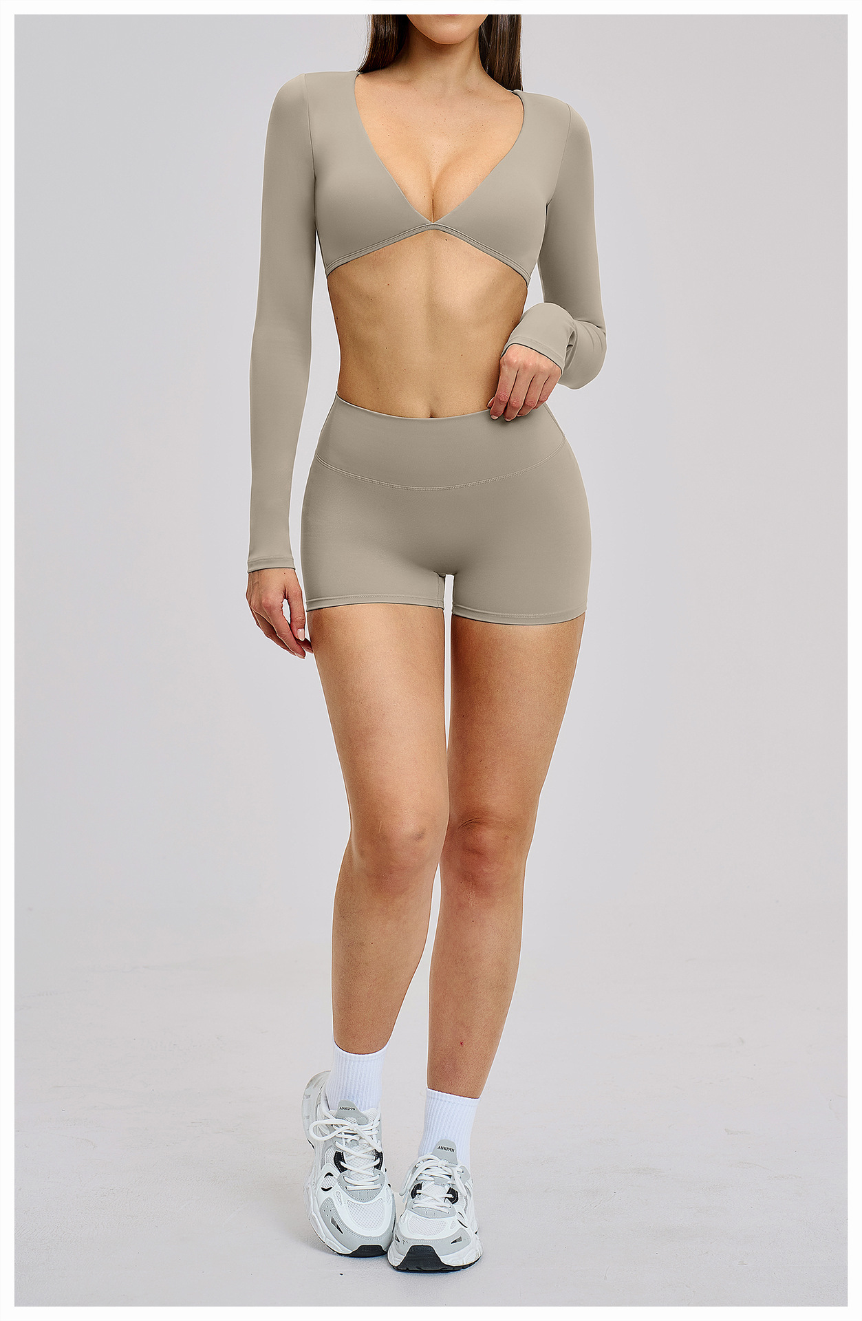 Sexy V-Neck Beautiful Back Hig - Yoga Và Fitness 评论和价格