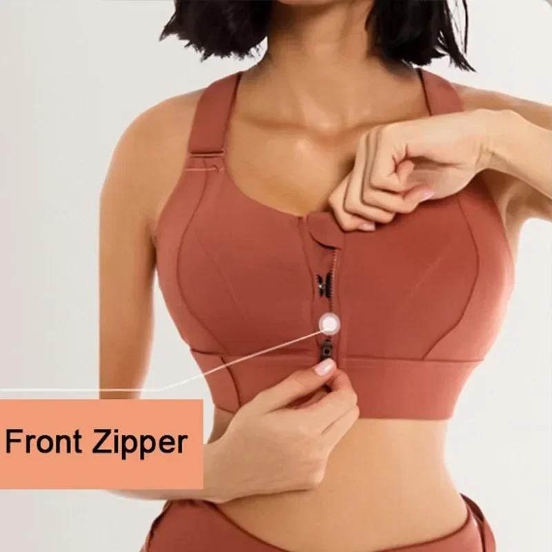 Front Zipper Women Sports Bra  - Yoga Fitness Plus 评论和价格