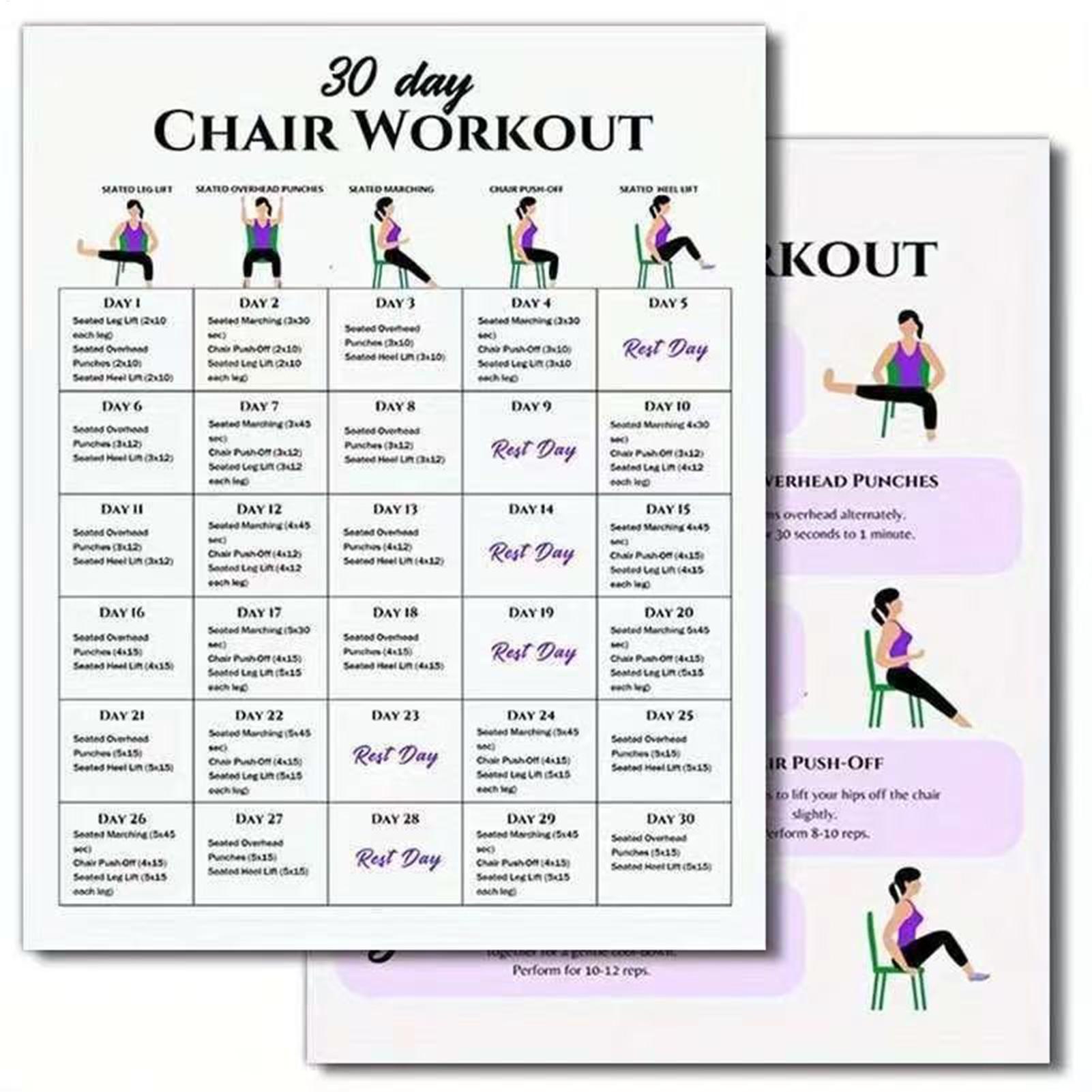 6pcs Fitness Posters 30-Day Ch - Yoga Fitness Wallpaper 评论和价格