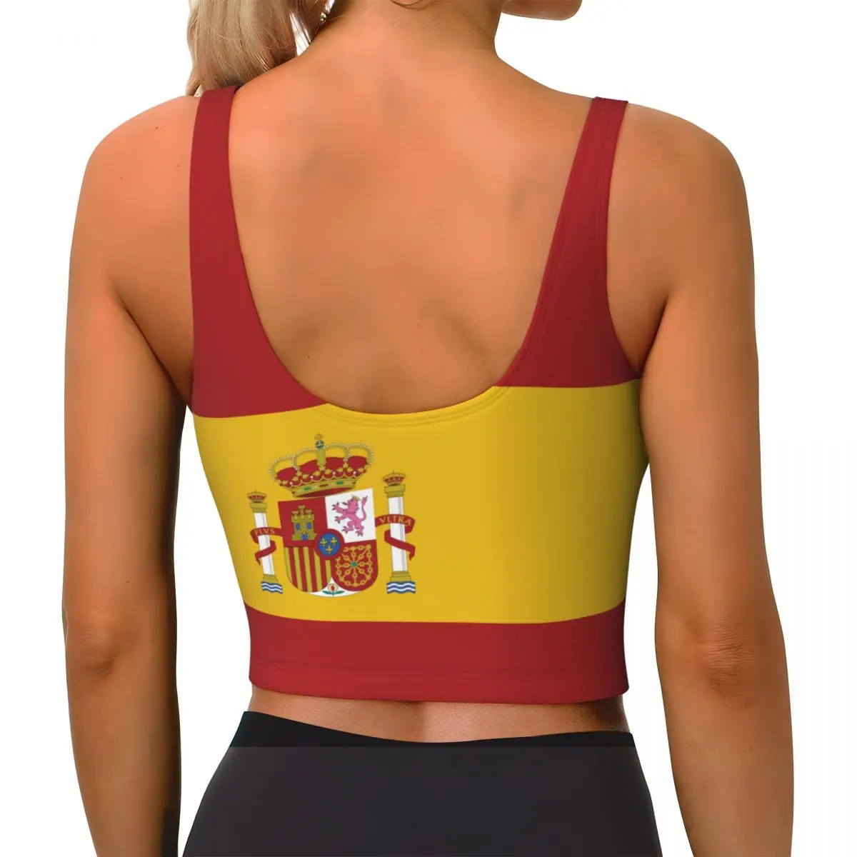 Spain Flag Basic Tops Women Sa - Yoga Và Fitness 评论和价格