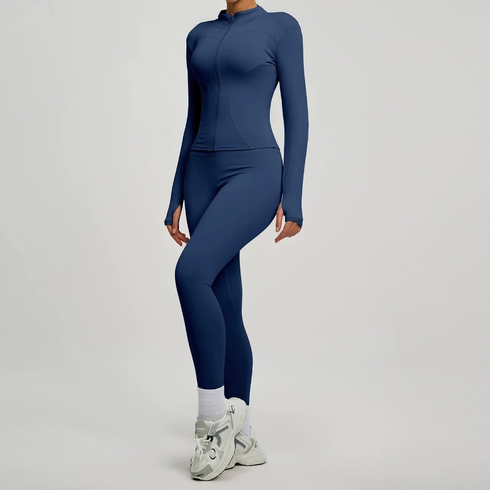 2PCS Jacket Yoga Sets Women Lo - Yoga Và Fitness 评论和价格