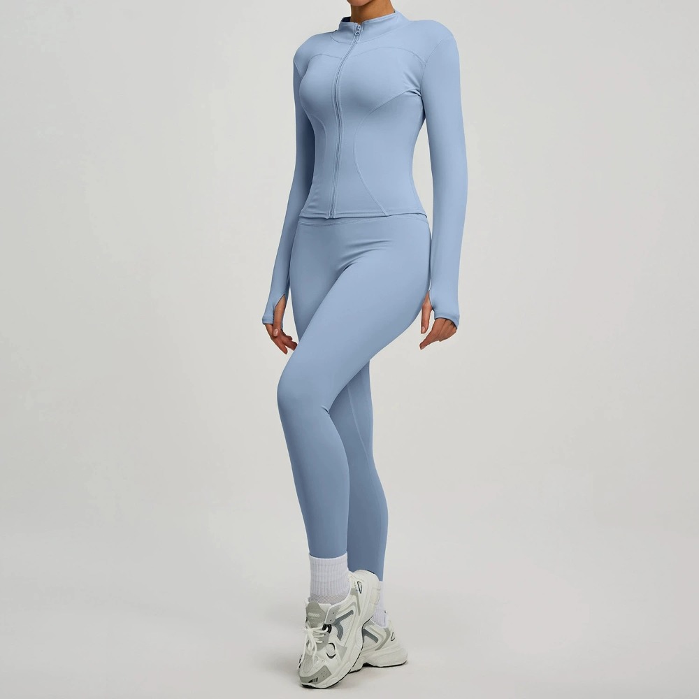 2PCS Jacket Yoga Sets Women Lo - Yoga Và Fitness 评论和价格