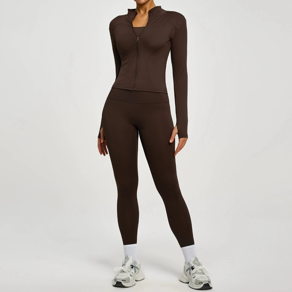 2PCS Jacket Yoga Sets Women Lo - Yoga Và Fitness 评论和价格